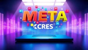 A bold, vibrant illustration of "meta tags optimization" for the article "Boost Your Site with SEO Meta Tags Optimization." Depicts a futuristic, holographic interface with colorful 3D tags floating above a sleek, minimalist desktop. The CRES brand logo is prominently displayed, adding a touch of modern sophistication. Bright, directional lighting casts dramatic shadows, emphasizing the depth and complexity of the scene. The overall mood is one of technological prowess and digital mastery, capturing the essence of effective meta tag optimization.