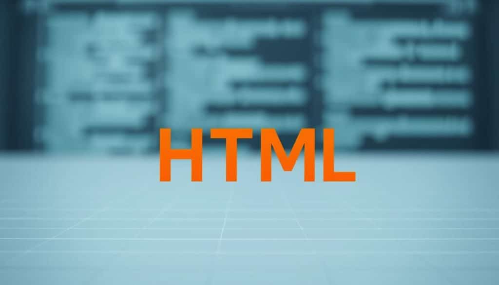 A clean, minimalist illustration of the fundamental elements of HTML, created with a CRES photographic lens. In the foreground, a simple HTML tag structure is depicted in a crisp, clean style, showcasing the basic building blocks of web pages. The middle ground features a grid-like layout, representing the structure and organization of HTML. In the background, a soft, blurred backdrop creates a sense of depth and focus, highlighting the technical nature of the subject matter. The overall mood is one of clarity, simplicity, and the foundational aspects of web development.