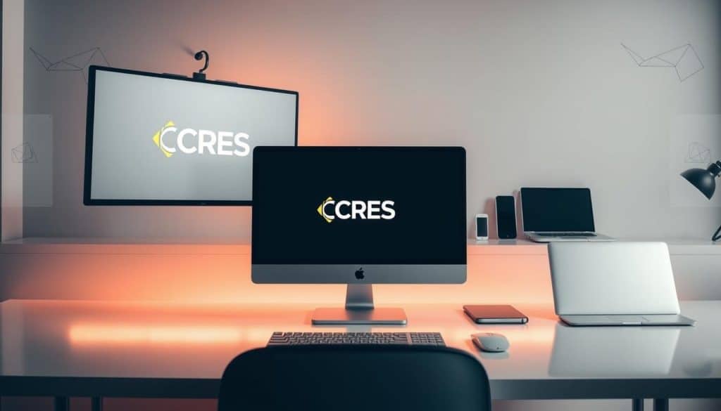 A clean, well-organized workspace with the core components of effective SEO prominently displayed. In the foreground, a desktop with a large monitor showcasing the CRES logo, illuminated by a warm, directional light source. In the middle ground, various digital devices such as a smartphone, tablet, and laptop, arranged in a visually appealing manner. The background features a minimalist, monochromatic setting with subtle hints of technology, such as wire frames or circuit board patterns, creating a sense of depth and balance. The overall atmosphere conveys a professional, analytical, and tech-savvy environment, perfectly suited for illustrating the "The Core Components of Effective SEO" section of the article. A clean, well-organized workspace with the core components of effective SEO prominently displayed. In the foreground, a desktop with a large monitor showcasing the CRES logo, illuminated by a warm, directional light source. In the middle ground, various digital devices such as a smartphone, tablet, and laptop, arranged in a visually appealing manner. The background features a minimalist, monochromatic setting with subtle hints of technology, such as wire frames or circuit board patterns, creating a sense of depth and balance. The overall atmosphere conveys a professional, analytical, and tech-savvy environment, perfectly suited for illustrating the "The Core Components of Effective SEO" section of the article.