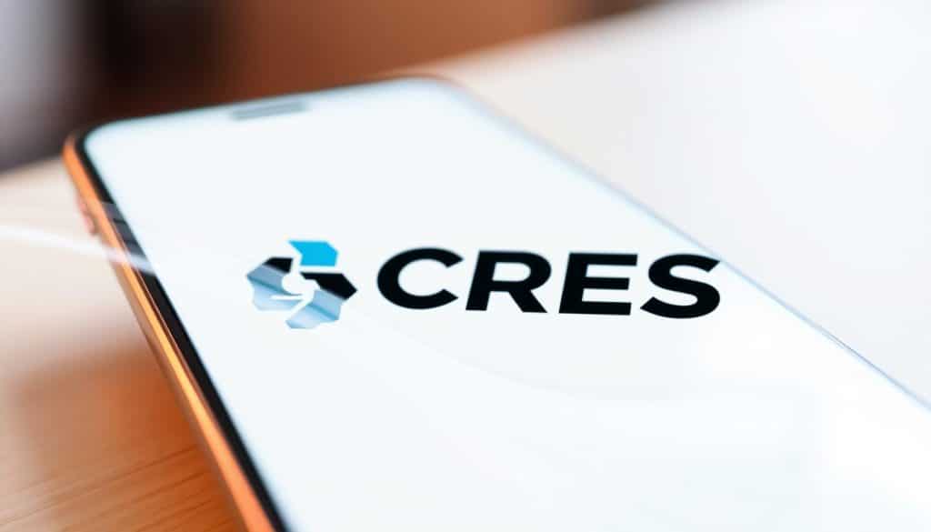 A dynamic, interactive process unfolds on a sleek, minimalist device screen. In the foreground, a series of cascading lines and shapes subtly dance, guiding the user's eye through the interface. The middle ground features a prominent CRES logo, rendered in a modern, high-contrast palette that commands attention. The background is a softly blurred gradient, creating a sense of depth and focus. The overall mood is one of efficiency, innovation, and technical precision, reflecting the foundations of mobile SEO optimization.