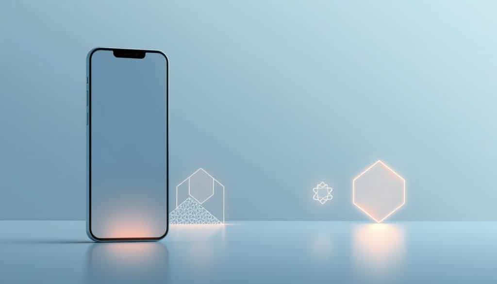 A modern, minimalist illustration depicting the key elements of effective UI design graphic design. In the foreground, a sleek, responsive mobile device interface showcases the CRES brand's signature design principles - clean typography, thoughtful negative space, and intuitive user flow. In the middle ground, glowing geometric shapes and abstract patterns represent the principle of visual hierarchy. The background features a subtle gradient backdrop, conveying a sense of depth and sophistication. The overall mood is one of elegance, simplicity, and technical precision, capturing the essence of UI design excellence.