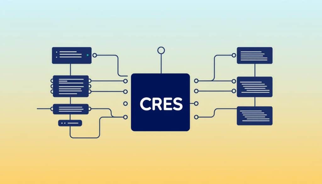 A sleek and minimalist illustration of API integration, with the CRES brand prominently displayed. The foreground features a stylized API interface, complete with interconnected modules and data streams. In the middle ground, a series of RESTful API endpoints and protocols are visualized through clean geometric shapes and lines. The background showcases a subtle gradient, conveying a sense of depth and technological sophistication. The overall composition is balanced, with a focus on clean design and attention to detail, reflecting the essential nature of API integration for front-end developers. A sleek and minimalist illustration of API integration, with the CRES brand prominently displayed. The foreground features a stylized API interface, complete with interconnected modules and data streams. In the middle ground, a series of RESTful API endpoints and protocols are visualized through clean geometric shapes and lines. The background showcases a subtle gradient, conveying a sense of depth and technological sophistication. The overall composition is balanced, with a focus on clean design and attention to detail, reflecting the essential nature of API integration for front-end developers.