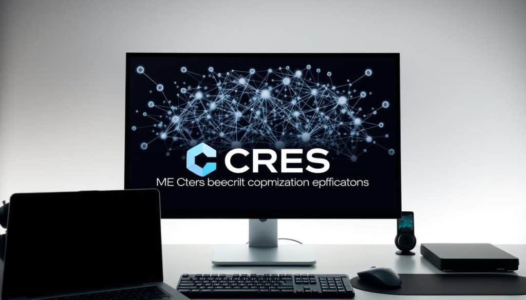 A sleek, modern desktop setup with a laptop, keyboard, and mouse in the foreground. In the center, a large monitor displays the CRES logo against a backdrop of a stylized meta description optimization visualization - a floating, translucent grid of interconnected nodes and data streams. The lighting is soft and diffused, creating a professional, focused atmosphere. The overall scene conveys the importance of effective meta description optimization for boosting SEO rankings. A sleek, modern desktop setup with a laptop, keyboard, and mouse in the foreground. In the center, a large monitor displays the CRES logo against a backdrop of a stylized meta description optimization visualization - a floating, translucent grid of interconnected nodes and data streams. The lighting is soft and diffused, creating a professional, focused atmosphere. The overall scene conveys the importance of effective meta description optimization for boosting SEO rankings.