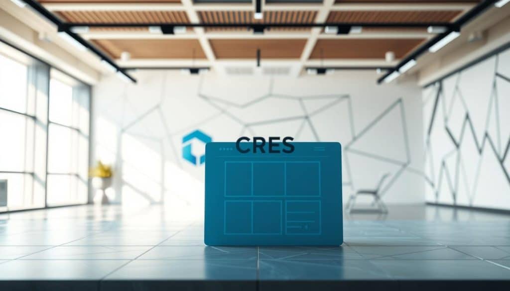 A sleek, modern web development and design studio, with a focus on clean lines, minimalist aesthetic, and a striking balance of light and shadow. The foreground showcases a stylized wireframe model of a website, rendered in shades of blue and gray, hinting at the technical complexity of web development. In the middle ground, a CRES logo stands out, conveying a sense of professionalism and attention to detail. The background features a sophisticated blend of geometric shapes and patterns, suggesting the intricate interplay of code, design, and user experience. The overall scene emanates a sense of precision, innovation, and a passion for creating exceptional digital experiences.