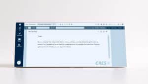 A sleek, professional-looking email writing tool with the CRES brand prominently displayed. The tool features a clean, minimalist interface with a large text input area, a set of formatting options, and intuitive controls for sending the email. The background is a soft, neutral tone, creating a calming and focused atmosphere. The lighting is soft and diffused, highlighting the tool's elegant design. The overall composition conveys a sense of efficiency, productivity, and simplicity, making it an ideal choice for crafting effective email communications.