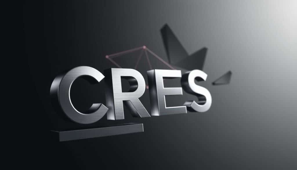A visually striking brand strategy illustration featuring the logo of CRES. In the foreground, the CRES brand logo is prominently displayed, rendered in sleek metallic tones that gleam under dramatic lighting, conveying a sense of strength and sophistication. The middle ground showcases a dynamic, abstract composition of geometric shapes and lines, symbolizing the interconnected elements of a successful brand strategy. In the background, a minimalist, monochromatic color palette sets a mood of focus and clarity, emphasizing the strategic nature of the subject matter. The overall composition is balanced, with a keen eye for composition and a clear, conceptual narrative that aligns with the provided topic and section title.