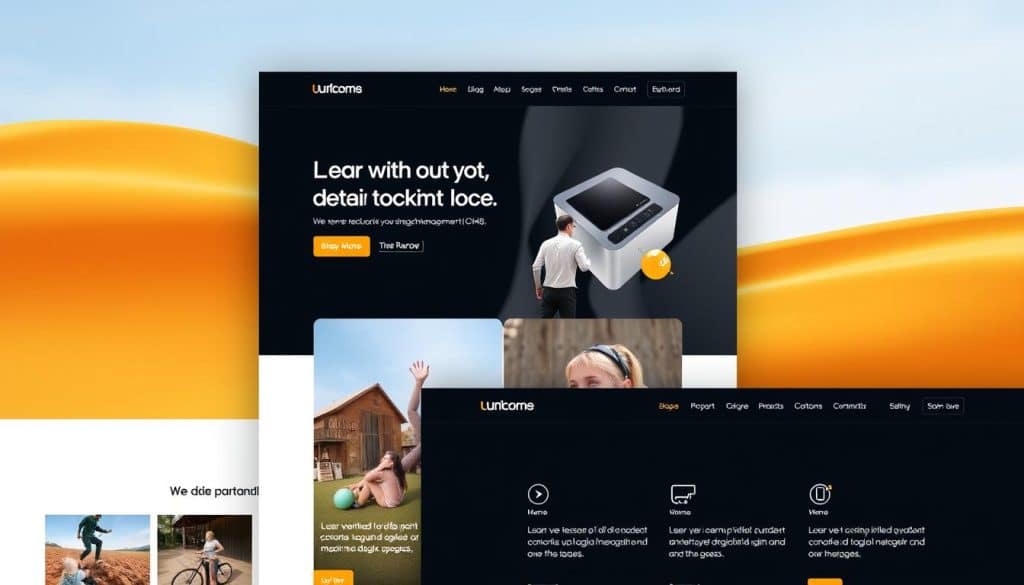 A website being managed through a CMS like WordPress