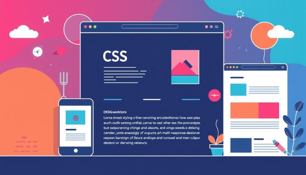 An image illustrating CSS styling for a web page