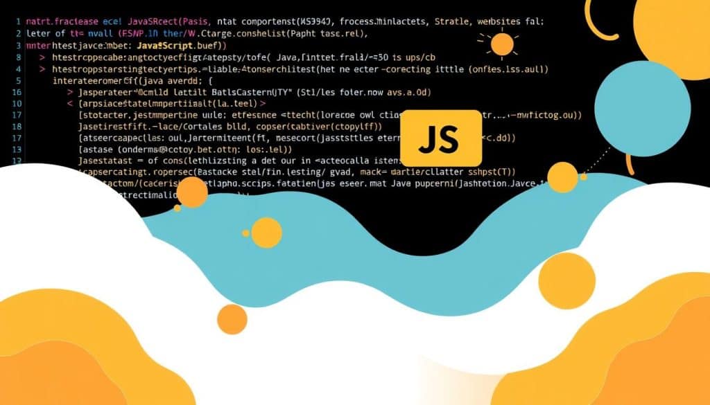 An image showing JavaScript code for dynamic web interactions