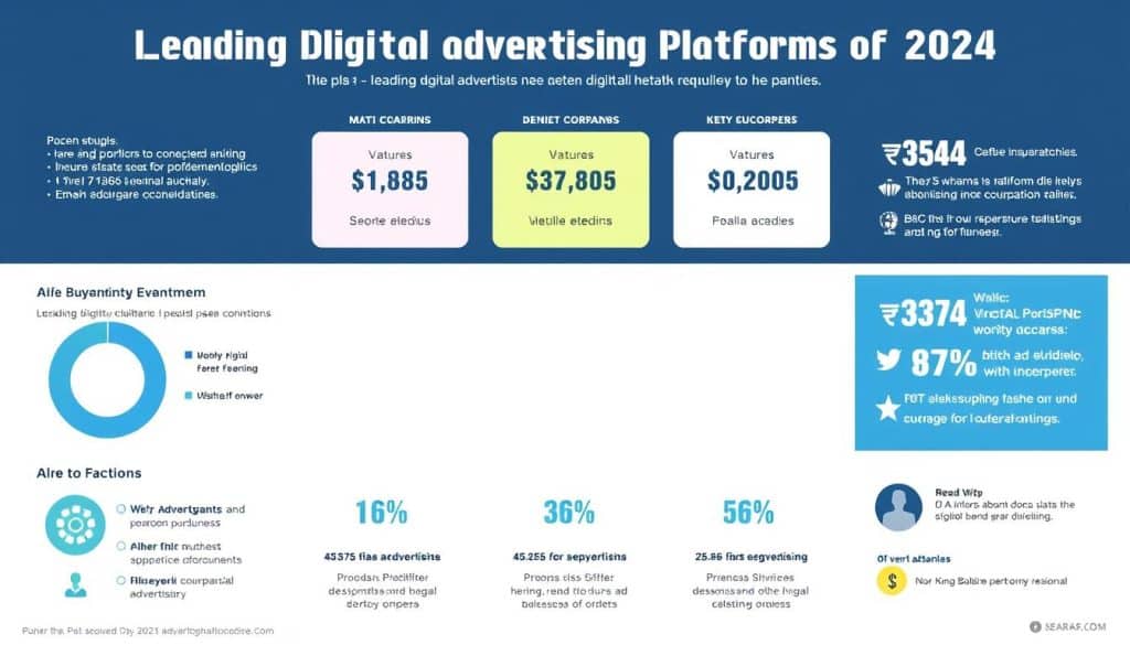 An infographic showing the top digital advertising platforms of 2024