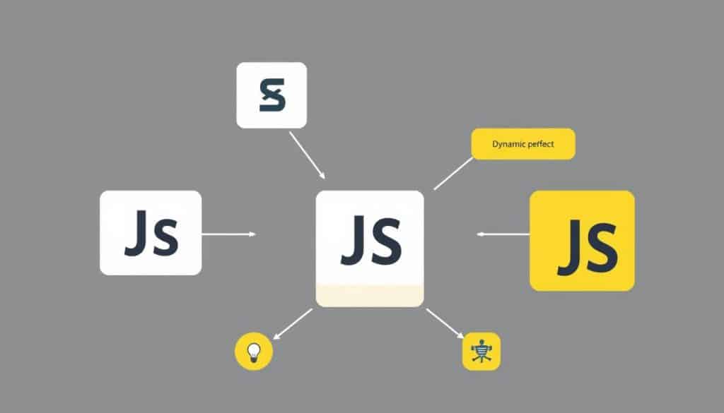 Create an image illustrating how JavaScript adds interactivity to a web page