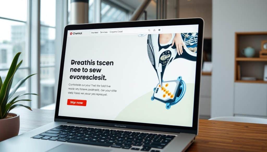 Create an image of a digital display ad on a website.