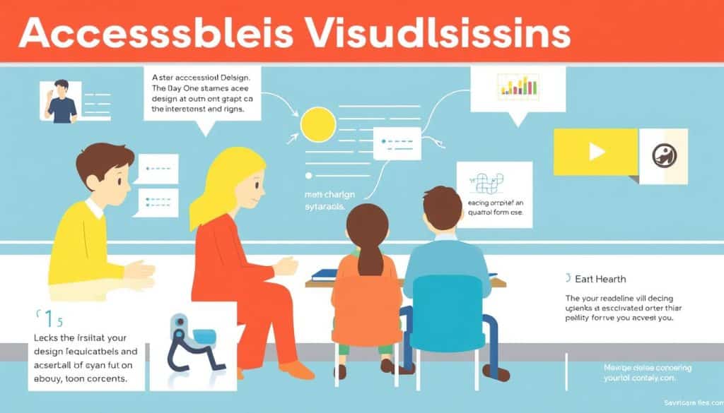 Create an image representing accessible visual design principles