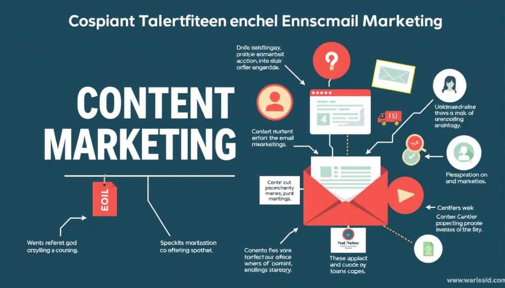 Create an image representing content and email marketing strategies