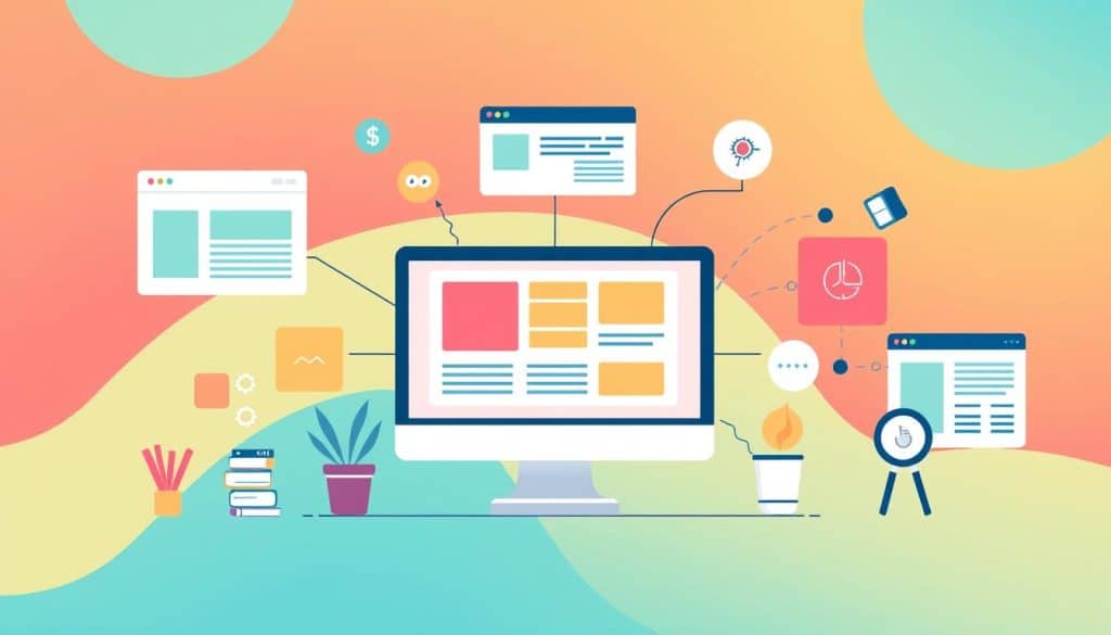 Create an image representing effective web development and design elements