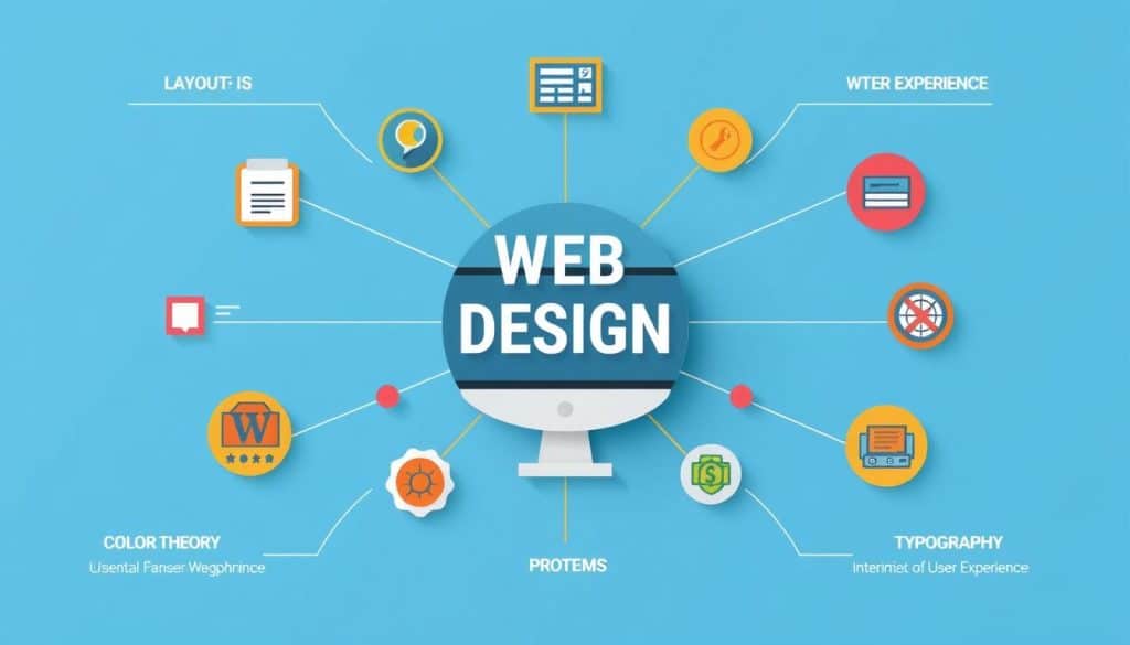 Create an image representing the foundation of web design