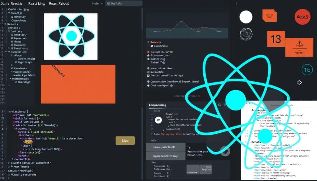 Generate an image illustrating React.js components