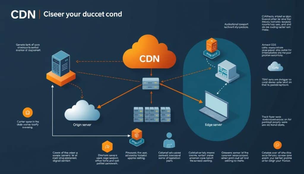 Generate an image illustrating how a CDN works
