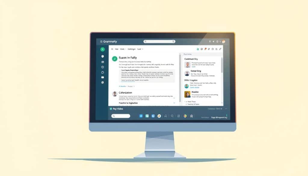 Generate an image of Grammarly Email Writer interface on a computer screen.