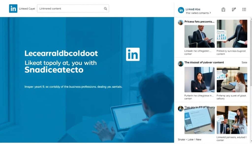 Generate an image of a LinkedIn sponsored content ad with a professional tone.