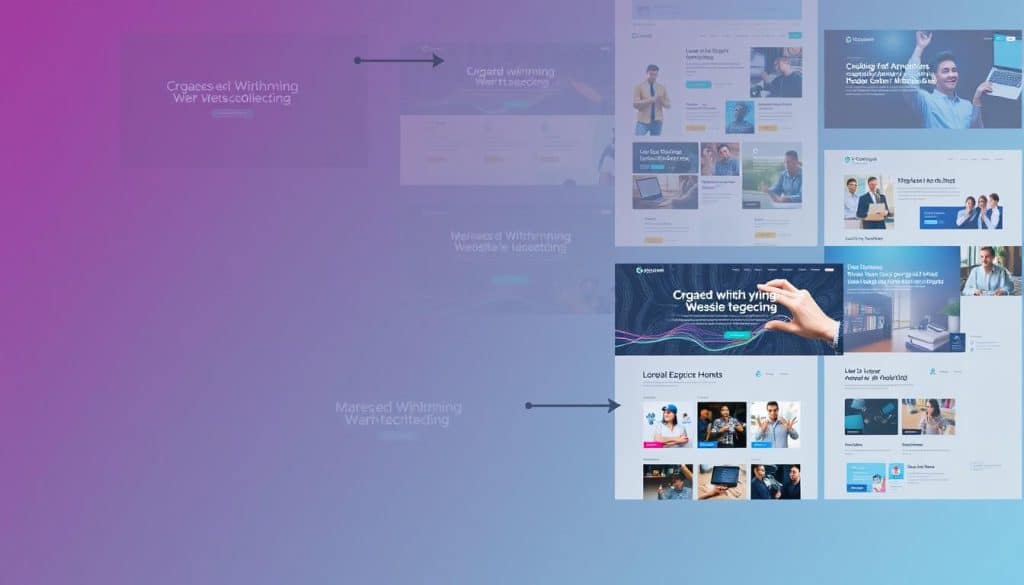 Generate an image of a curated collection of award-winning website designs.