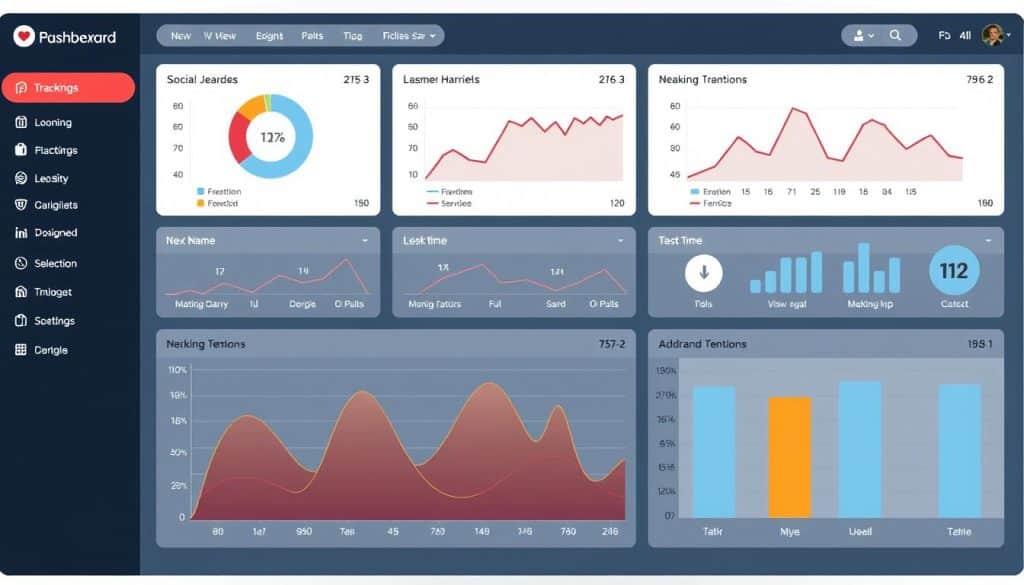 Generate an image of a dashboard displaying social media mentions tracking across various platforms