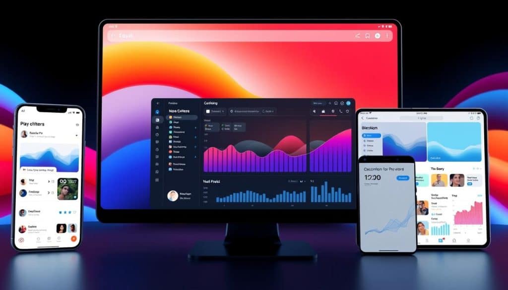 Generate an image of a digital product with exceptional UX design