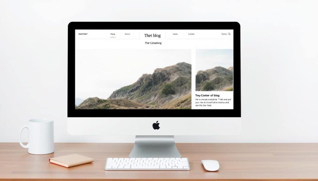 Generate an image of a minimalistic blog using the Read template, highlighting its simplicity and readability.