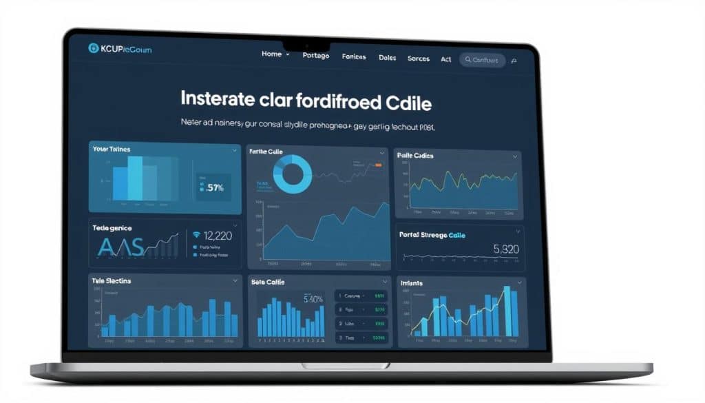 Generate an image of a modern website featuring interactive data visualizations.