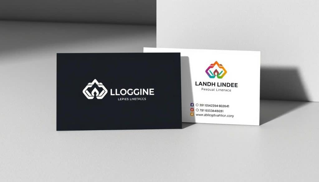 Generate an image of a professional logo design on a business card