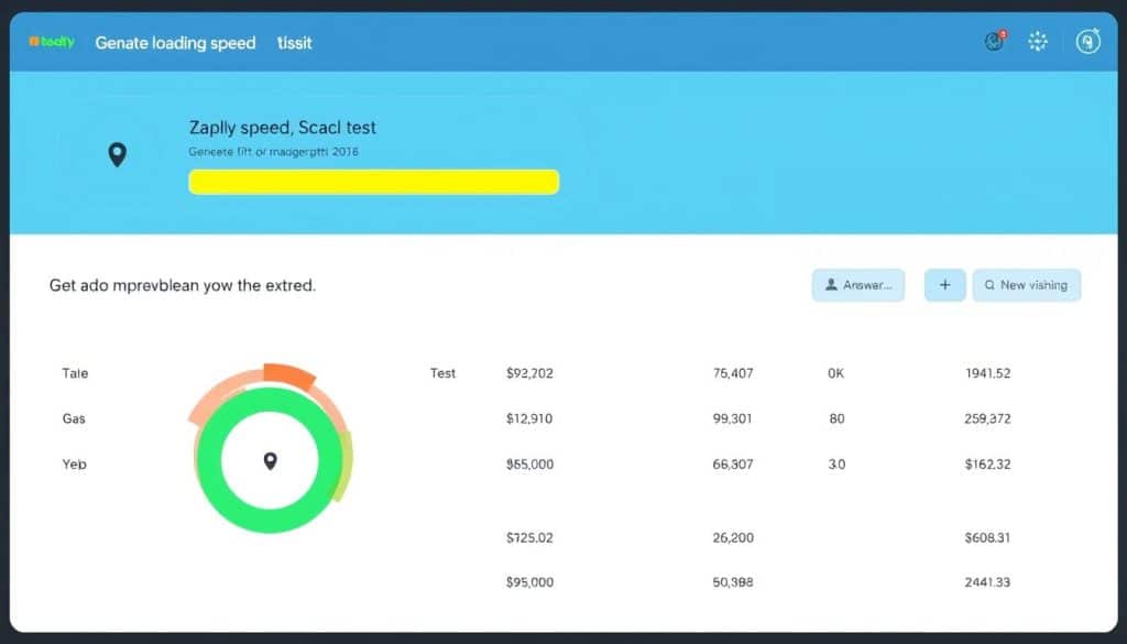 Generate an image of a website loading speed test result showing significant improvement.