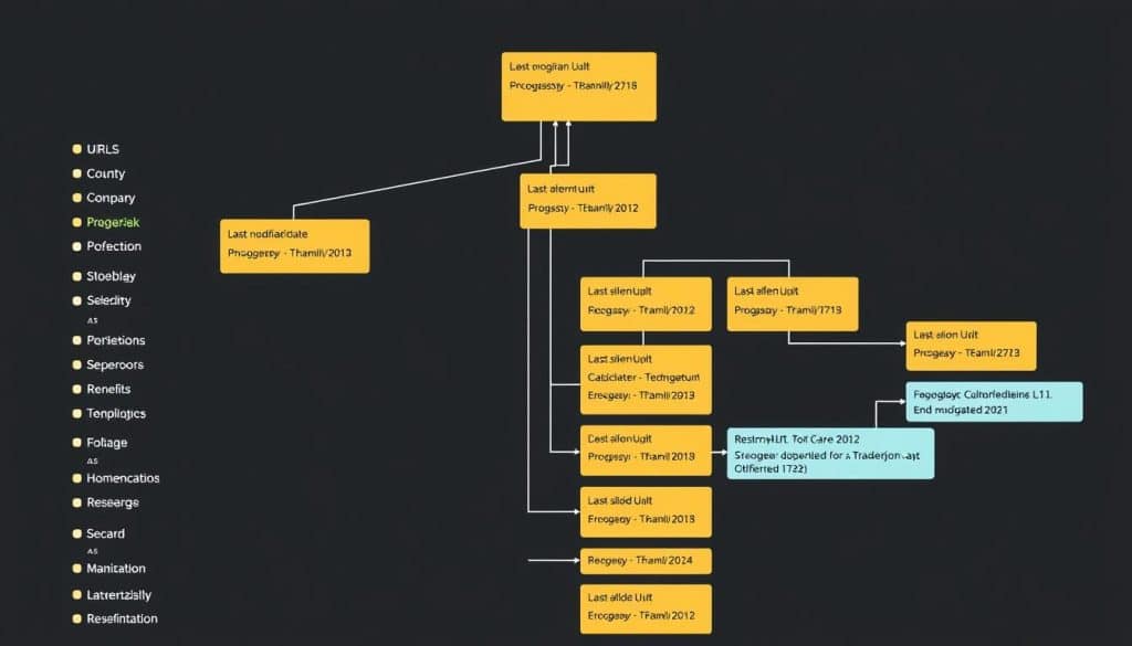 Generate an image of an XML sitemap structure for a website.