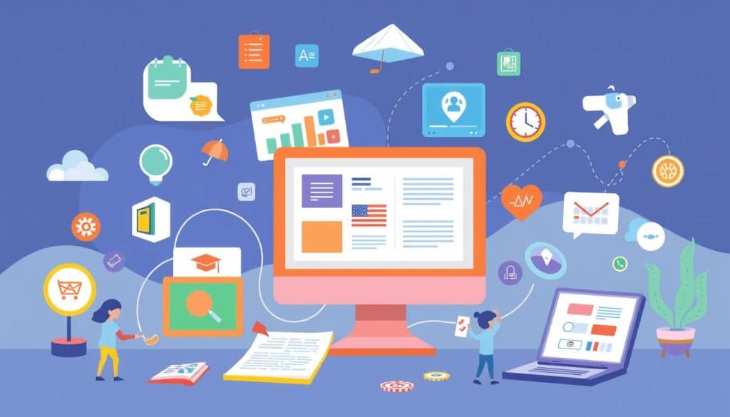 Generate an image of online learning platforms
