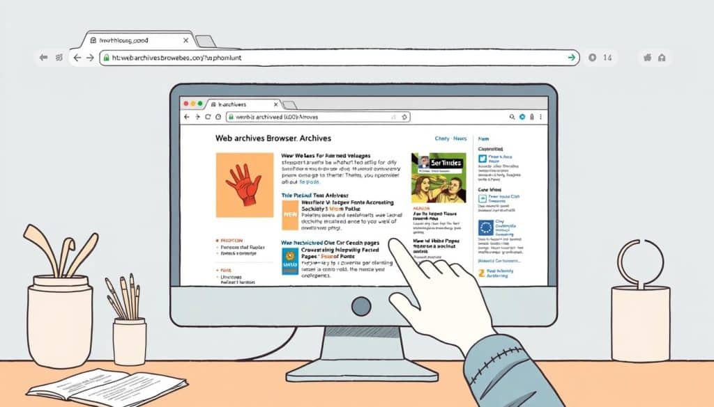 Generate an image of the Web Archives browser extension in use.