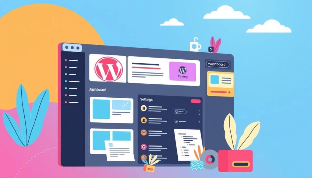 Generate an image of the WordPress dashboard