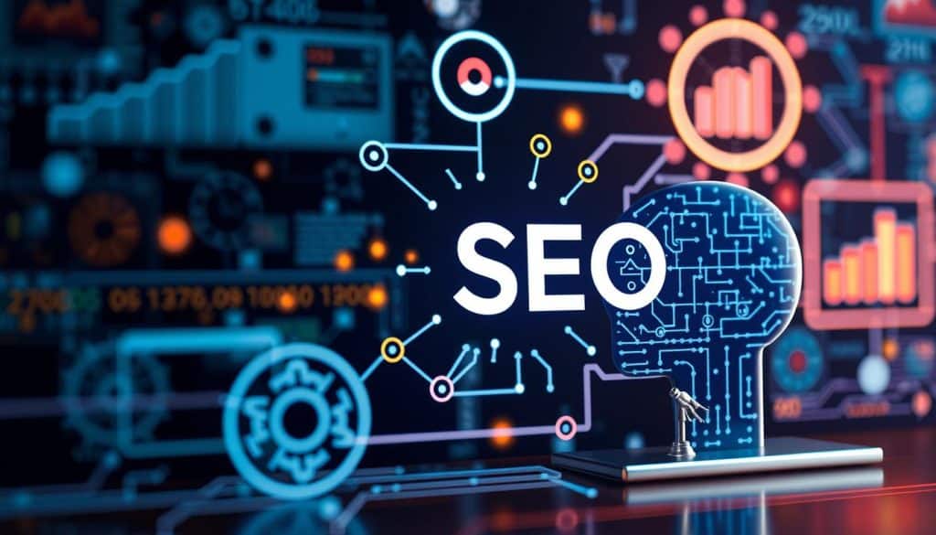 Generate an image representing AI in technical SEO