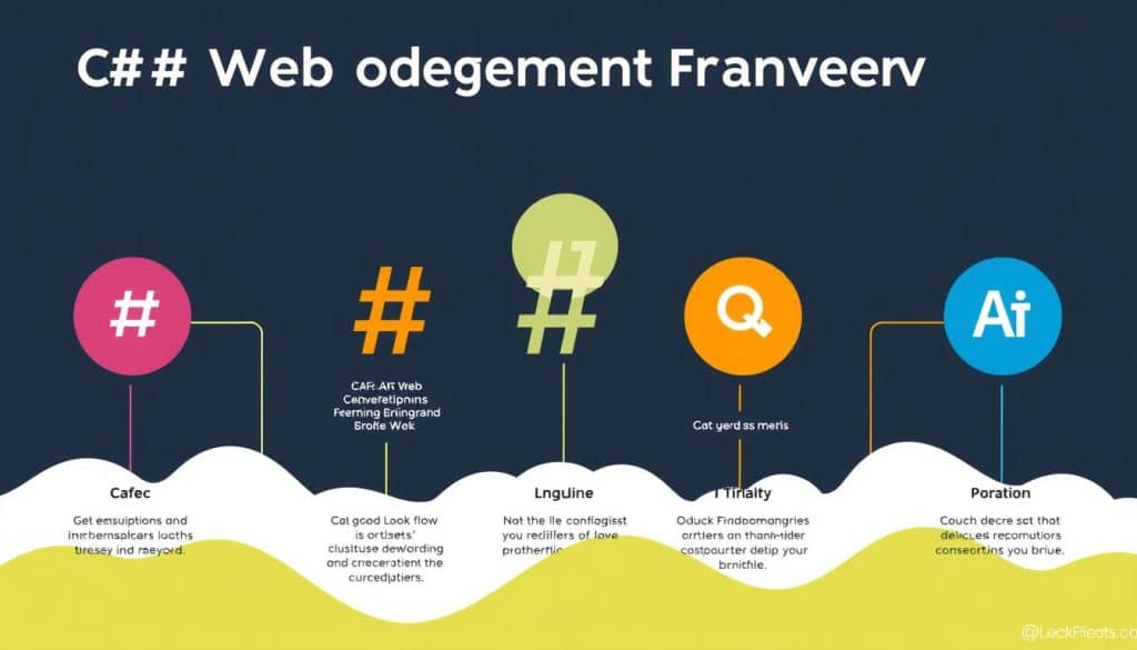 Generate an image representing C# web development frameworks