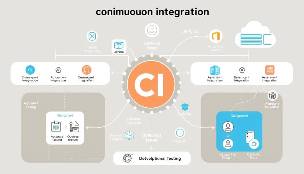 Generate an image representing Continuous Integration workflow