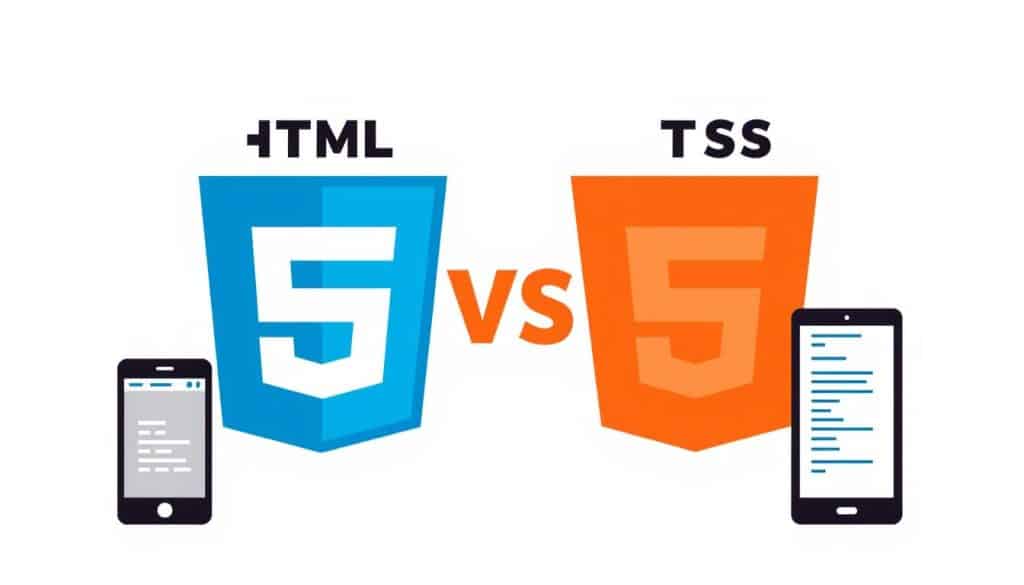 Generate an image representing HTML and CSS working together to create a responsive web application