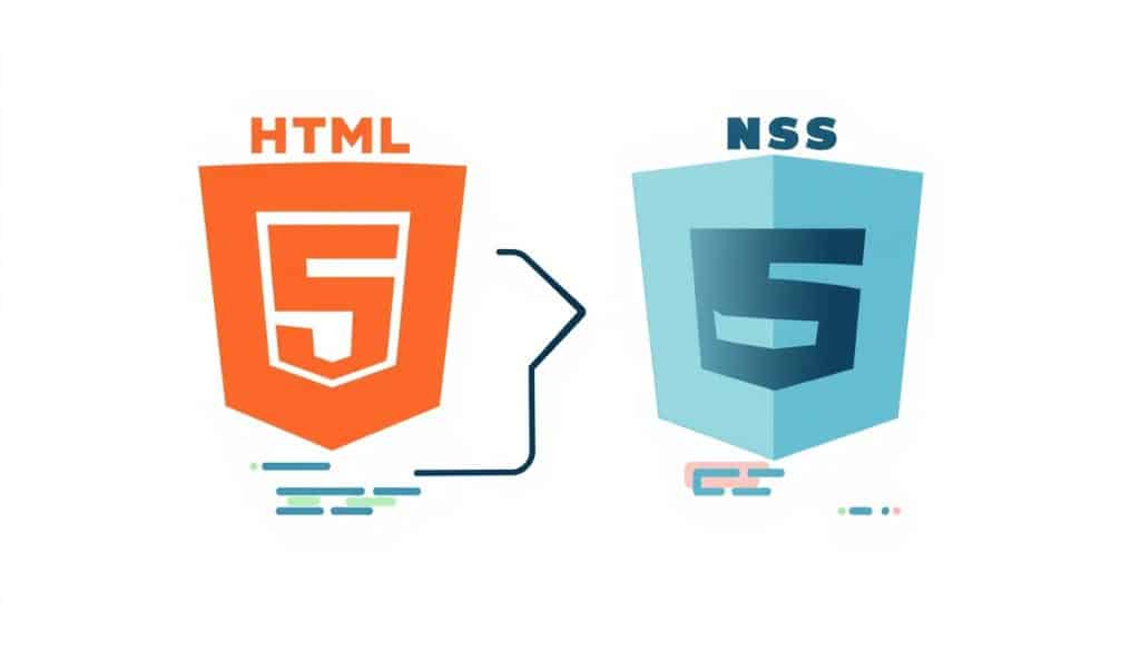 Generate an image representing HTML and CSS working together to create a web page