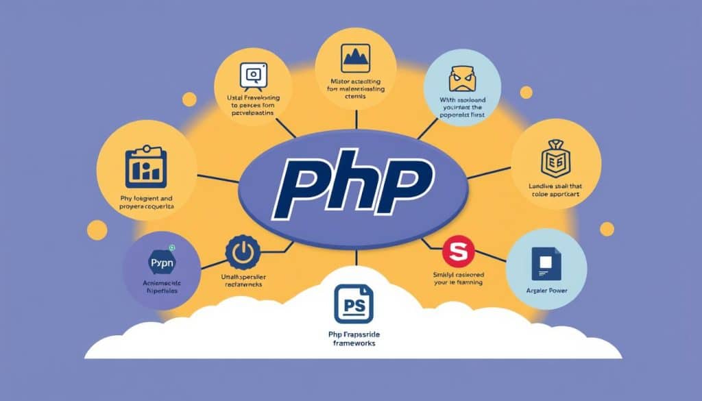 Generate an image representing PHP frameworks for web development
