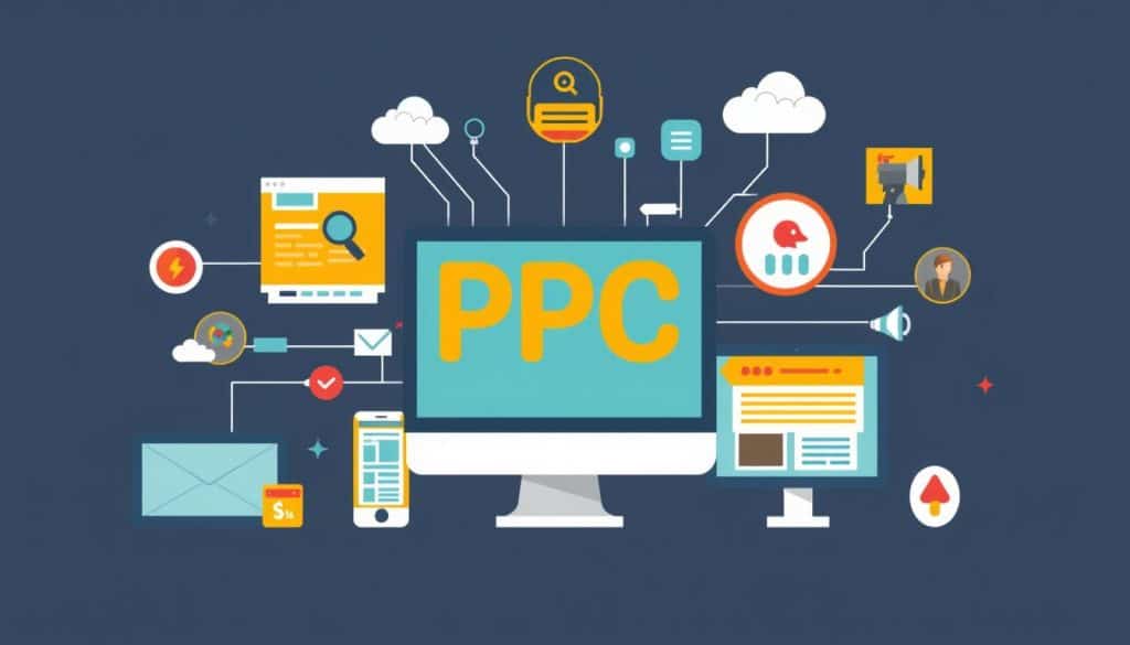 Generate an image representing PPC advertising services