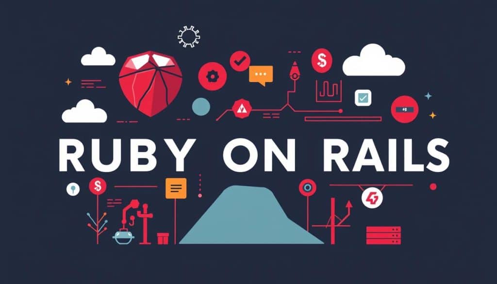 Generate an image representing Ruby on Rails framework