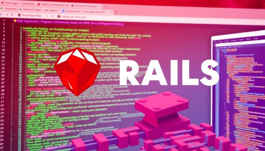 Generate an image representing Ruby on Rails framework