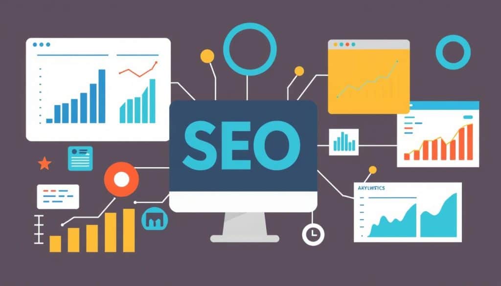 Generate an image representing SEO analytics tools