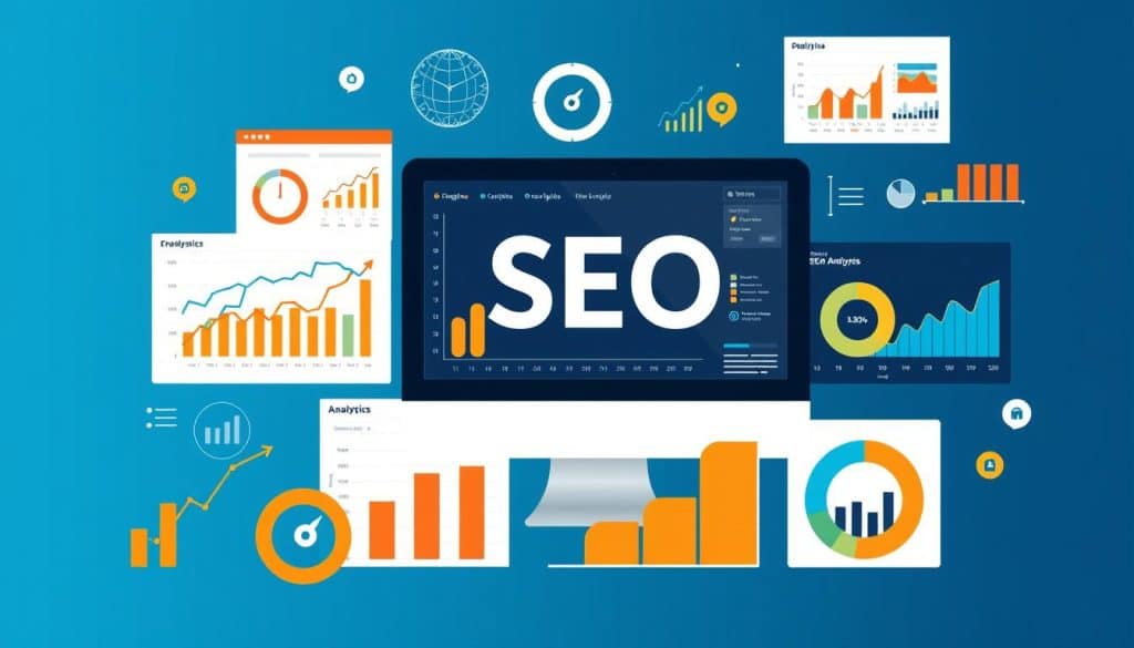 Generate an image representing SEO analytics tools