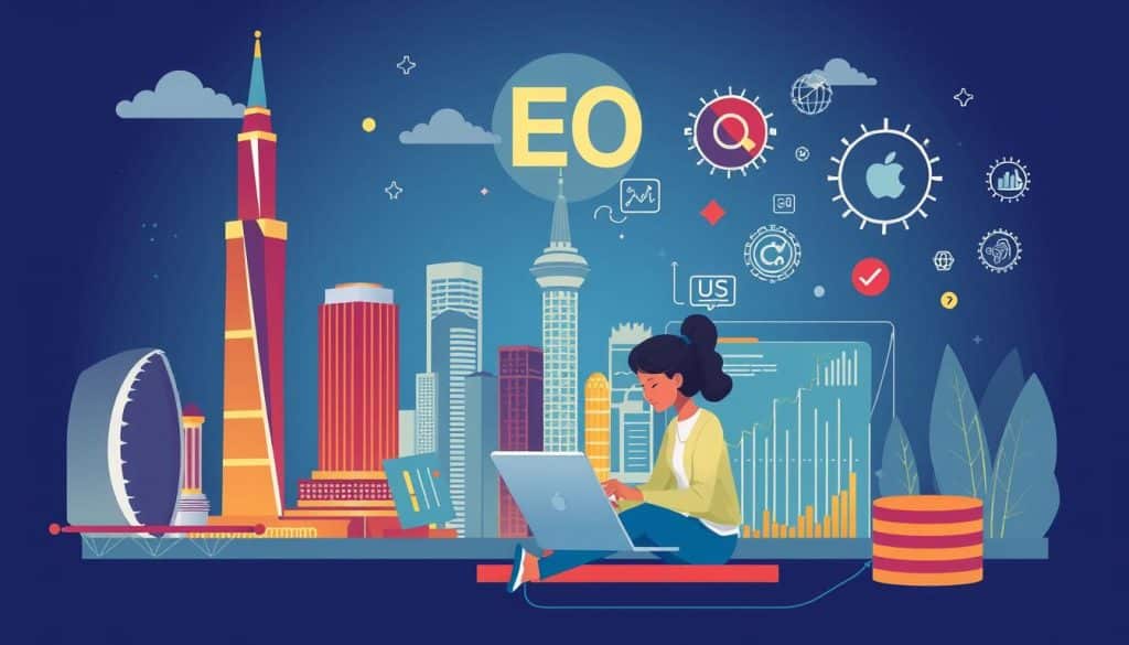 Generate an image representing SEO services in Qatar
