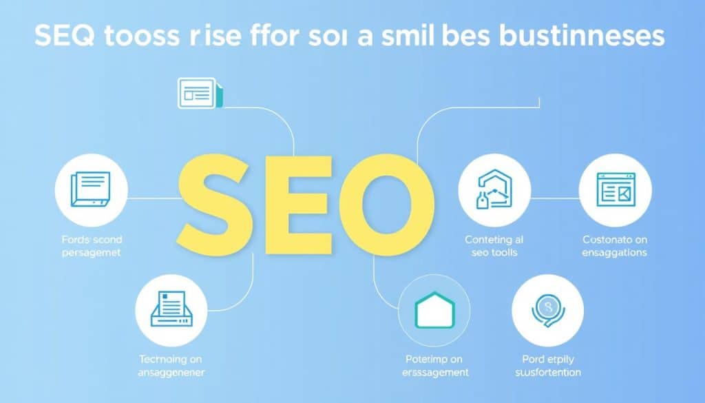 Generate an image representing SEO tools for small businesses