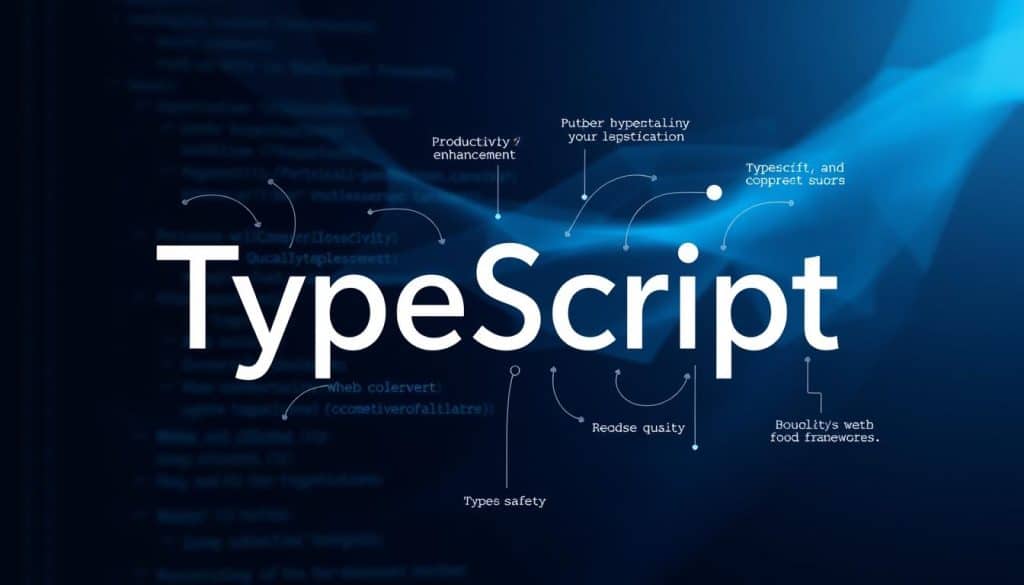 Generate an image representing TypeScript's role in modern web development