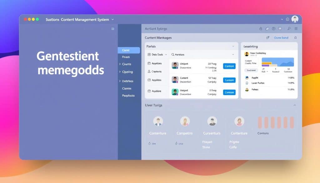 Generate an image representing a Content Management System interface